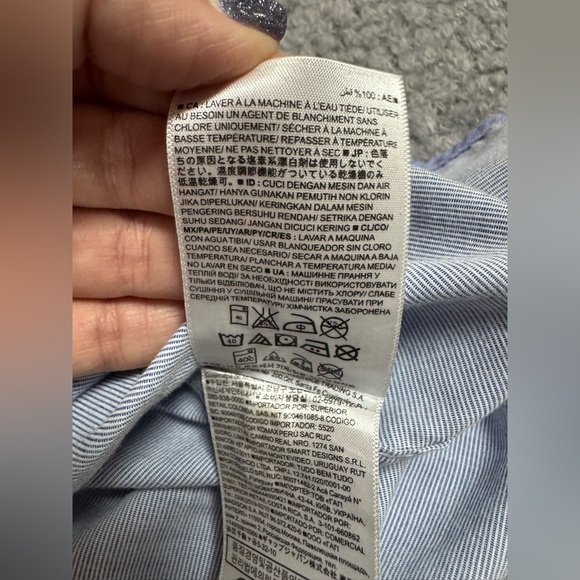 Banana Republic Men’s Custom 078 Wash Shirt Camden Fit Button Down Blue Large - Picture 5 of 12